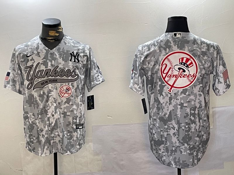Men New York Yankees Blank Camo Joint Name 2024 Nike MLB Jersey style 2->new york yankees->MLB Jersey